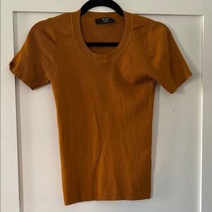 Two Brass Clothing ribbed scoop necks